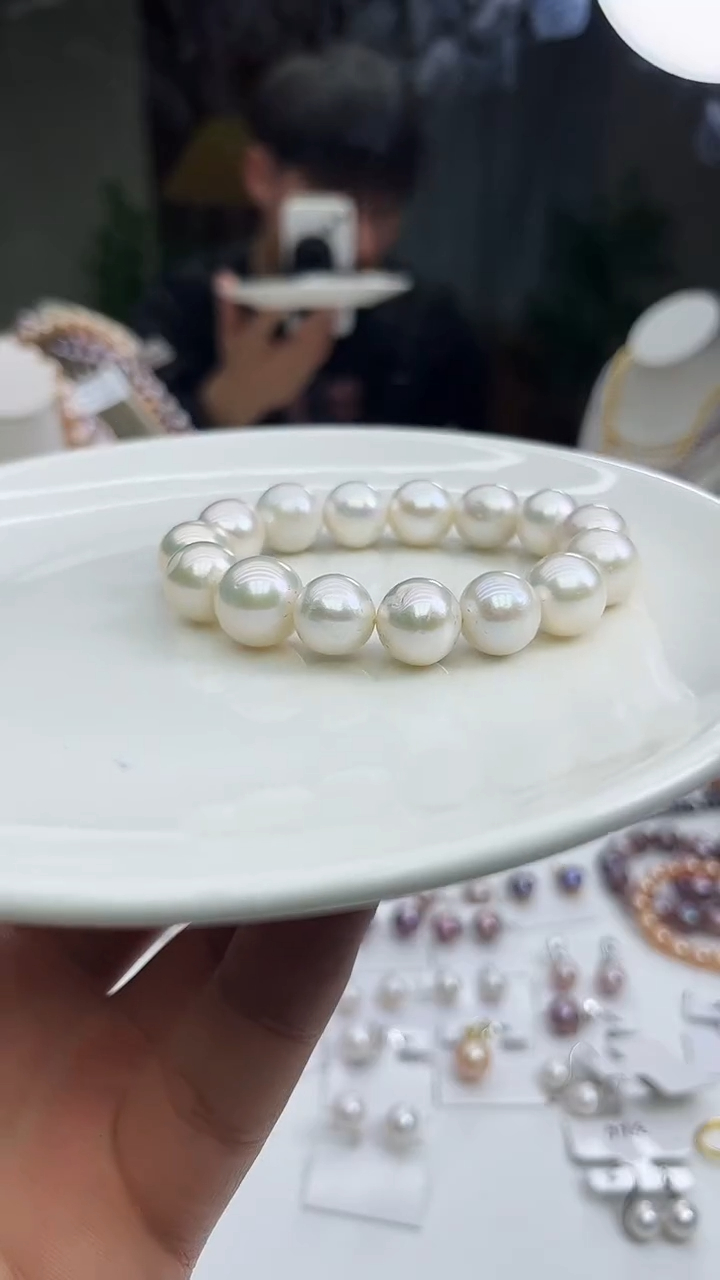 未镶嵌手链淡水珍珠白色系13mm(多样性发一）