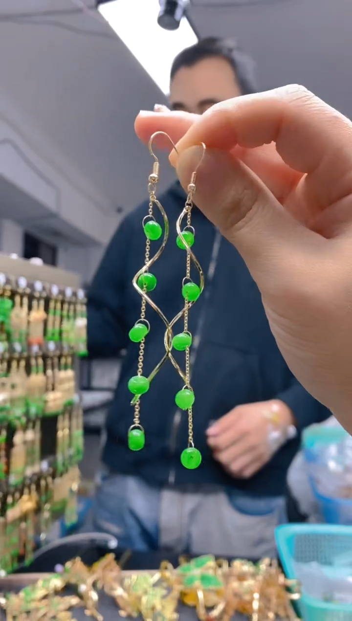 【闪购商品】翡翠耳饰合金0202翡翠耳钩