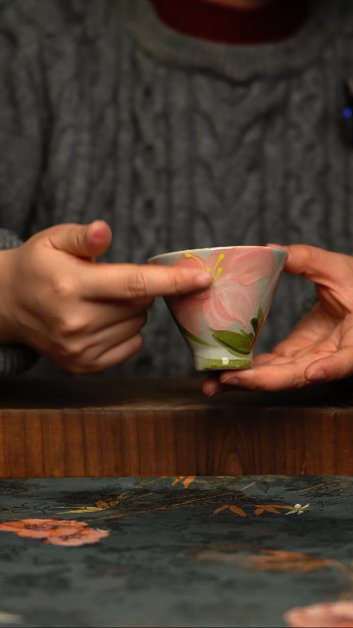 瓷片釉下彩手工手绘同款