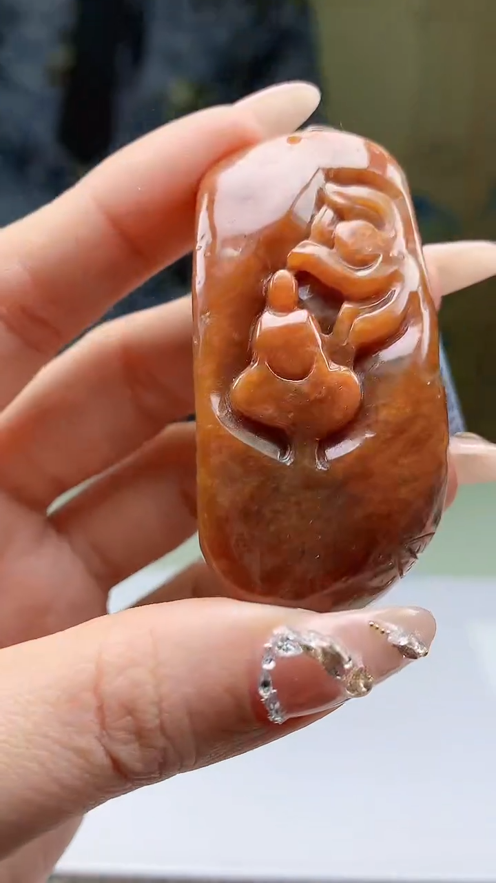 【闪购商品】定制翡翠未镶嵌4688ty-毛货挂件289