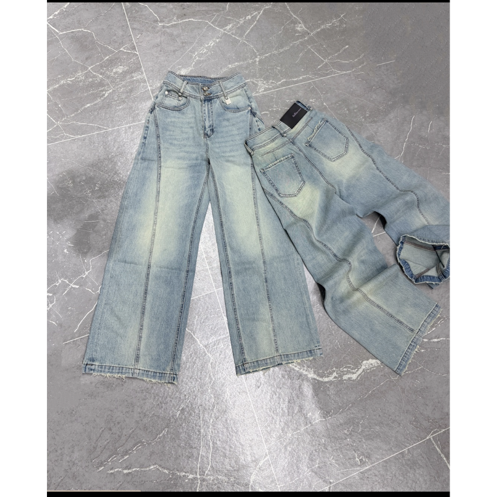 晶姐-61067欧货女装春夏季简约韩版网红春夏洋气时尚百搭牛仔裤