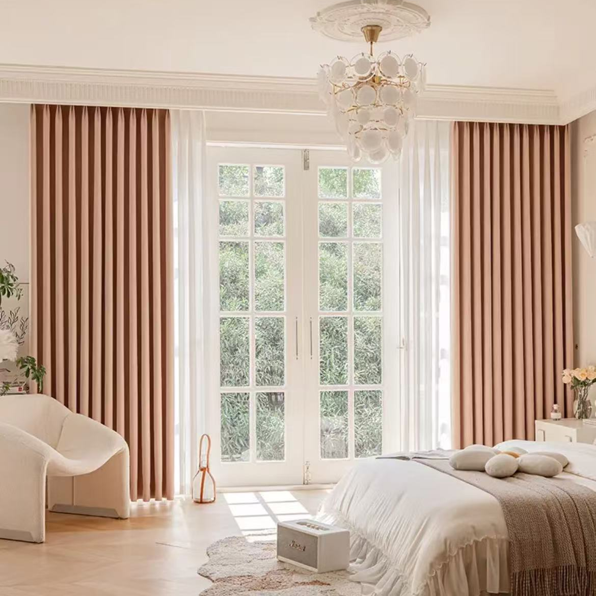 新款大叶有成布帘加厚卧室遮光