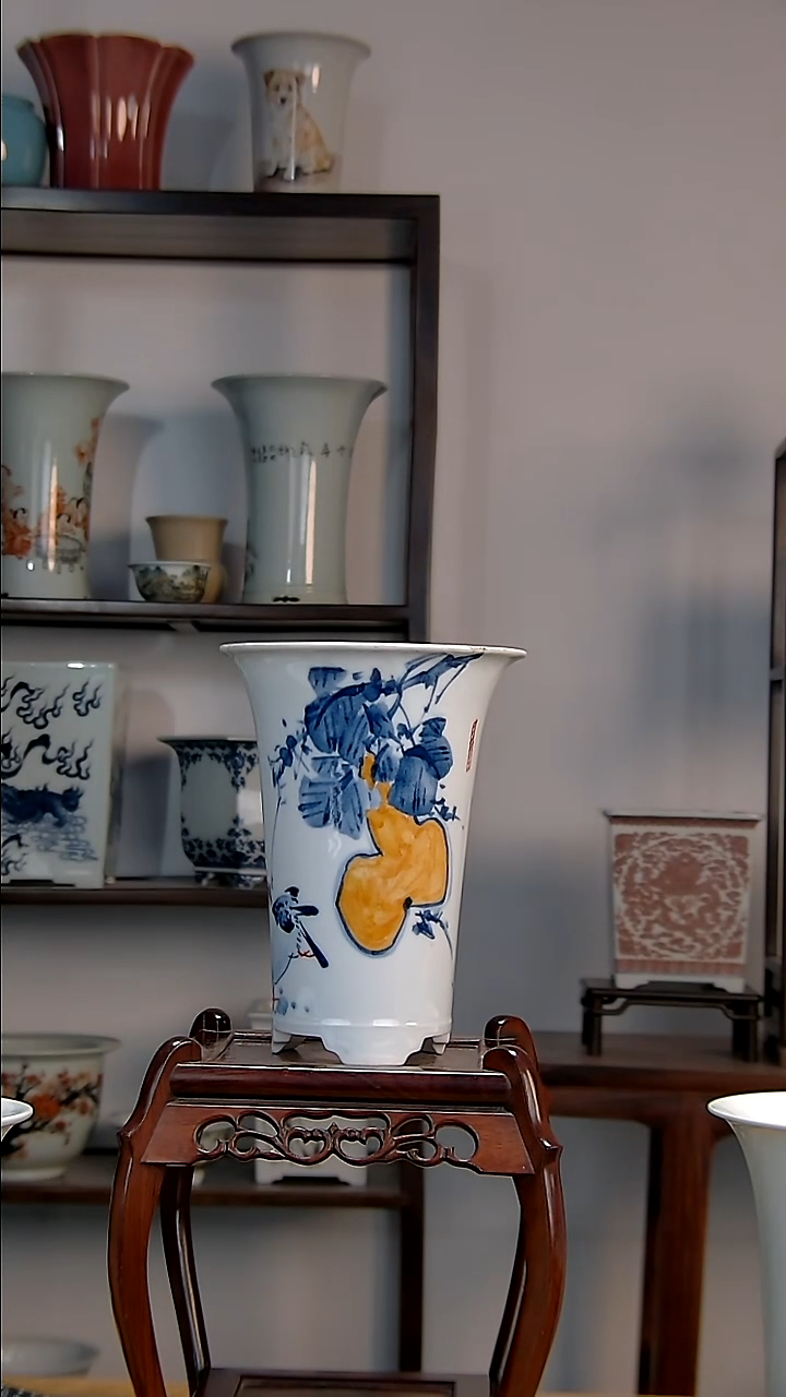 景德镇陶瓷手工花盆