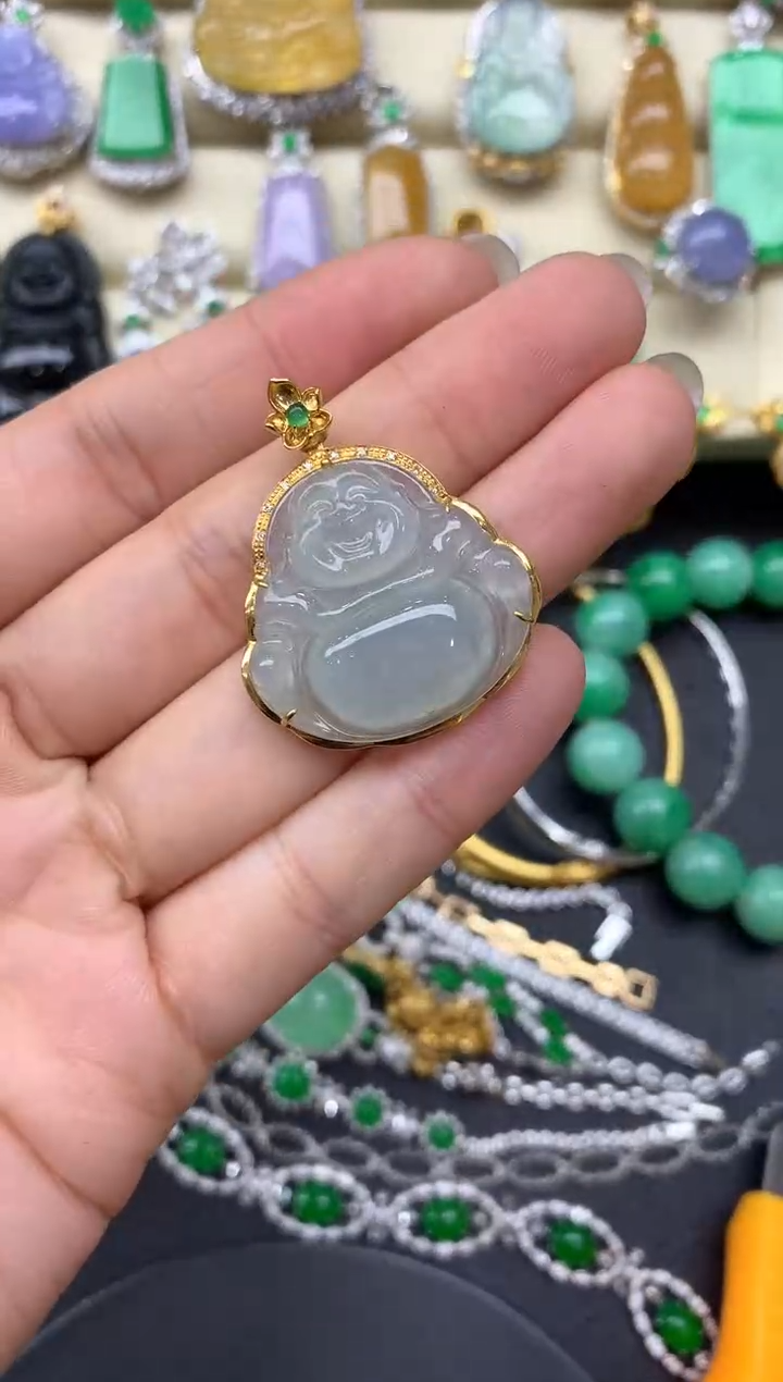 【闪购商品】翡翠颈饰18K金镶嵌344-中国好珍宝