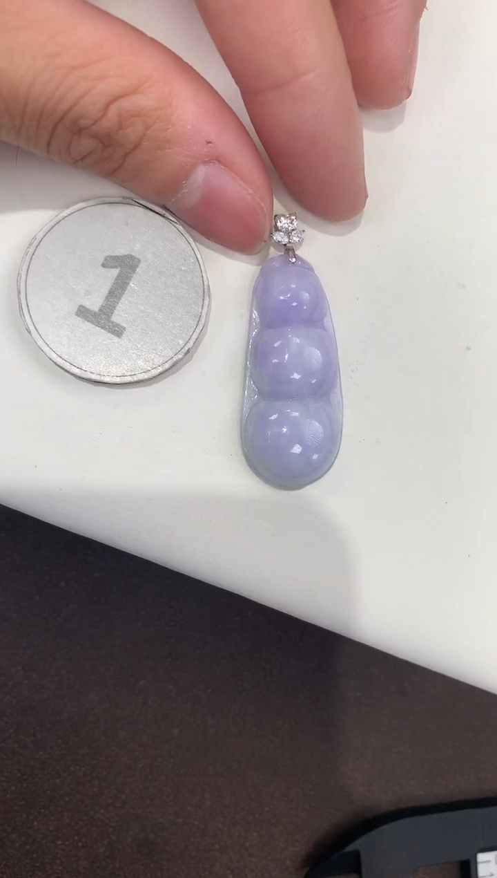 颈饰18K金镶嵌翡翠天然缅甸A货翡翠