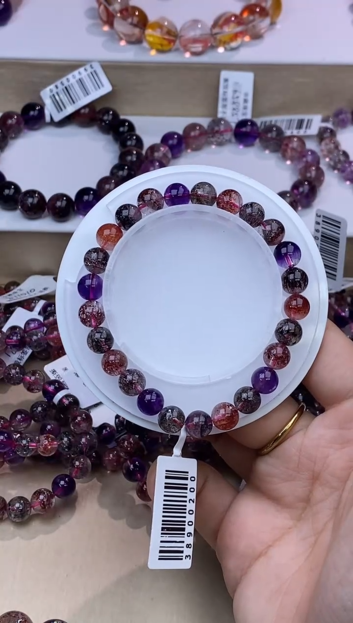 水晶手链未镶嵌黑加仑超七7m+