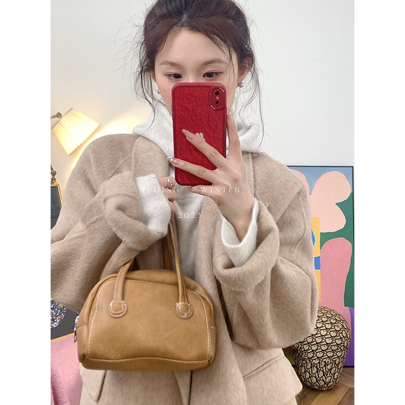 【羊驼毛 羊毛】美静 冬季加厚羊驼毛大衣 XMZH2320 秋冬外套