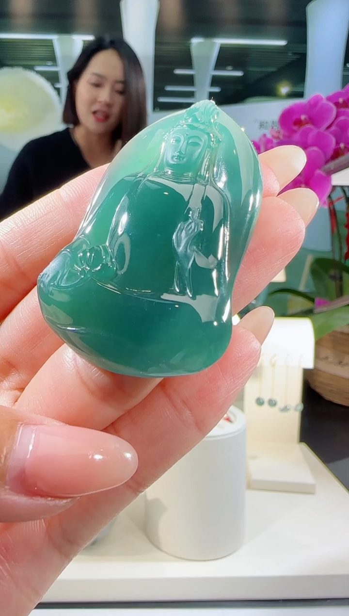 【闪购商品】翡翠吊坠(不含链)未镶嵌观音多样性发一
