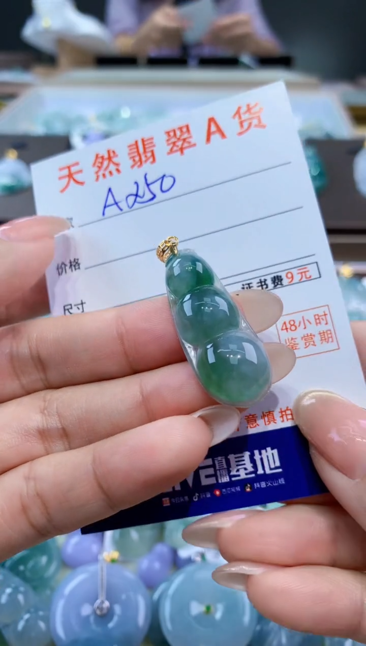 颈饰未镶嵌翡翠天然缅甸翡翠A货挂件 