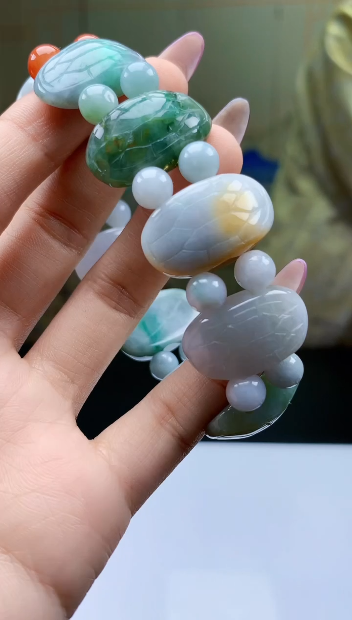 【闪购商品】定制翡翠未镶嵌4902ty-毛货手串26