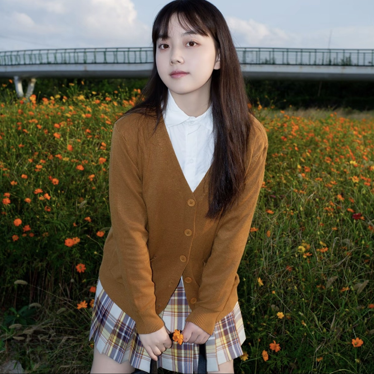 【樱花树夏】JK校供感蛋黄毛衣女装秋冬款百搭长袖针织开衫
