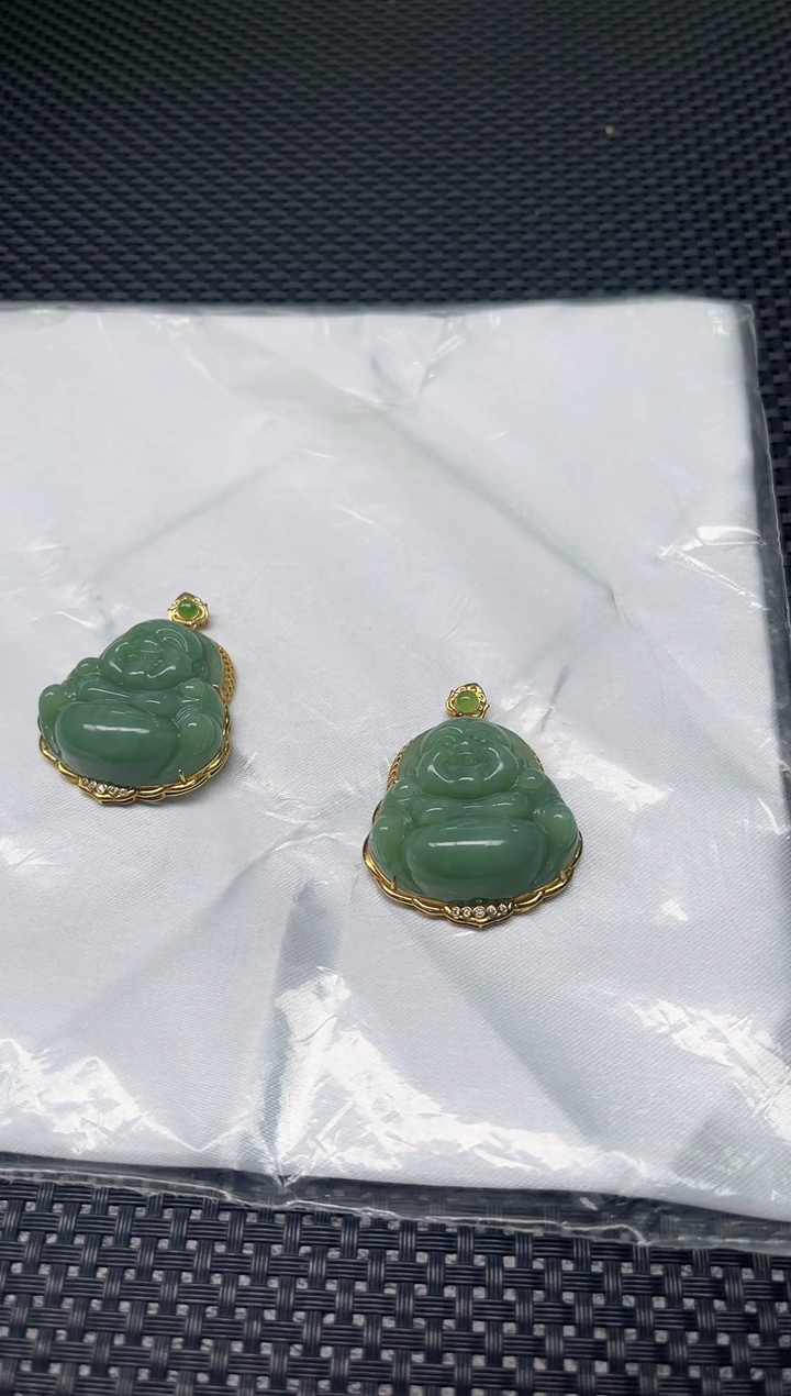 【闪购商品】和田玉吊坠18K金镶嵌多样性发1件