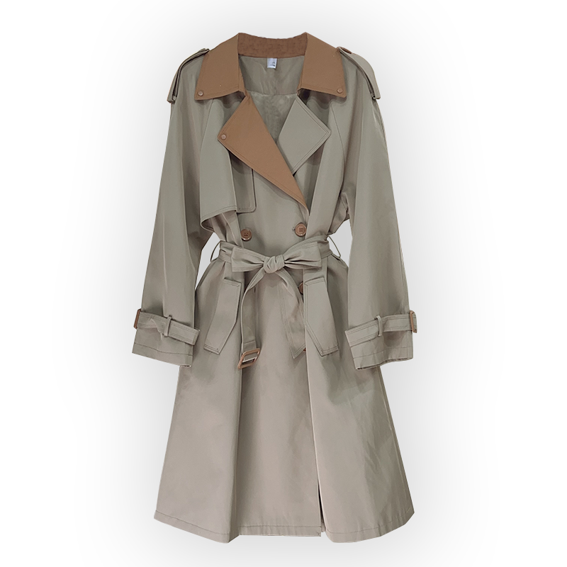 【RG1461】2025新款显瘦气质时尚百搭韩版双排扣英伦风休闲女士外套