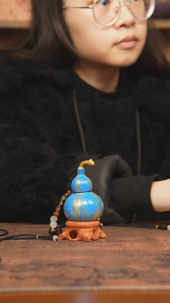 【闪购商品】166号-大漆飘漆小葫芦脖挂