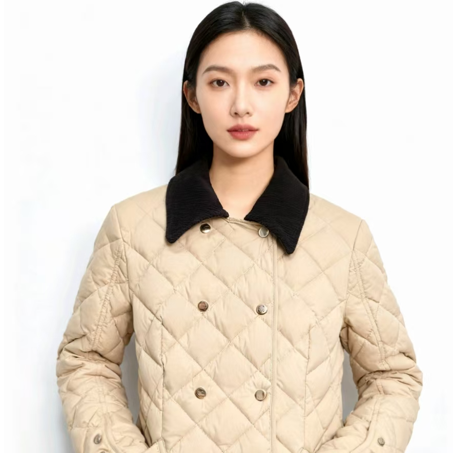 舒与石0094卡其色轻奢消费券用券好物羽绒服女款爆款2025新款正品