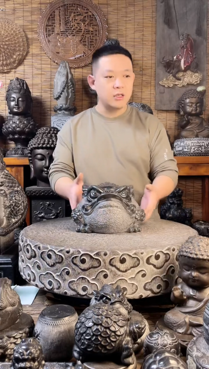 【闪购商品】25金蟾天然青石雕刻