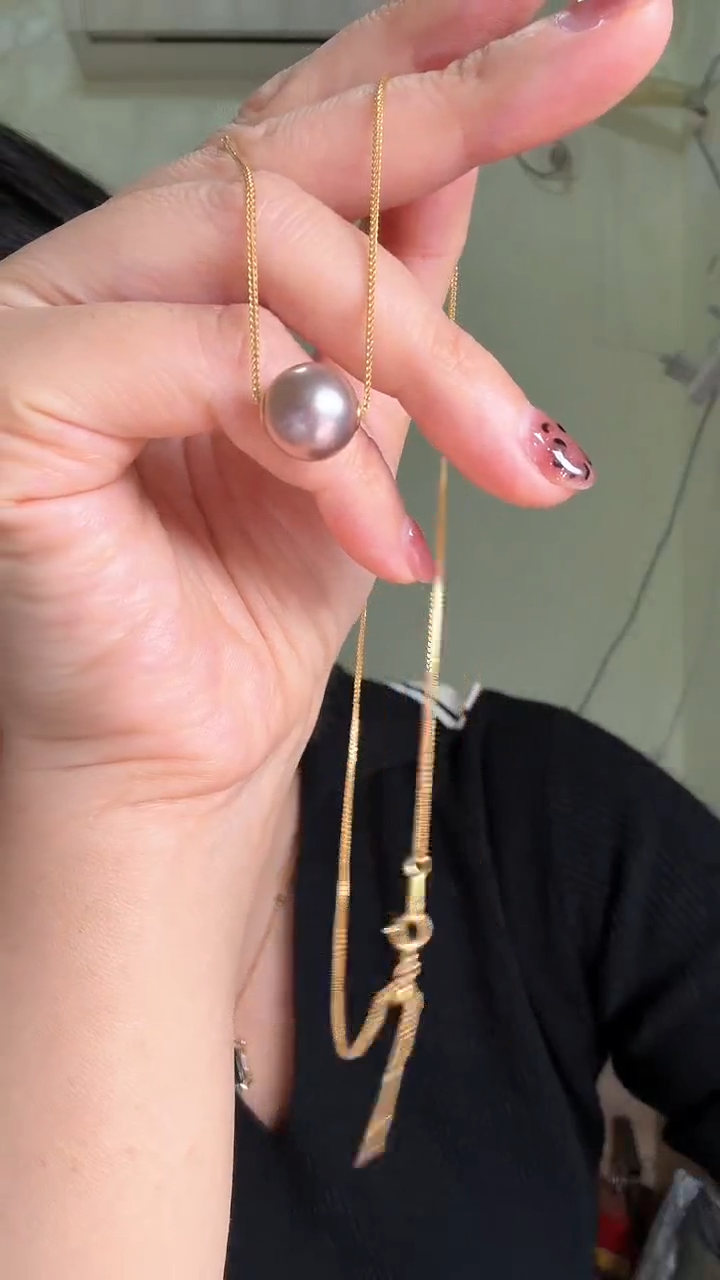 吊坠(赠链)18K金镶嵌淡水珍珠伊*伊吊坠