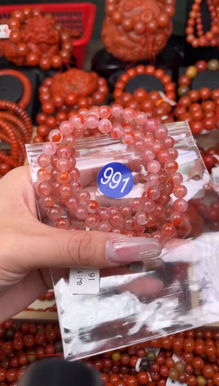 【闪购商品】南红玛瑙珠宝奇石合金991-7