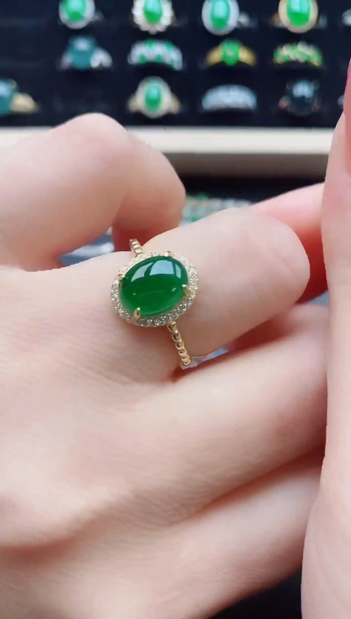 【闪购商品】翡翠戒指银S925镶嵌321321