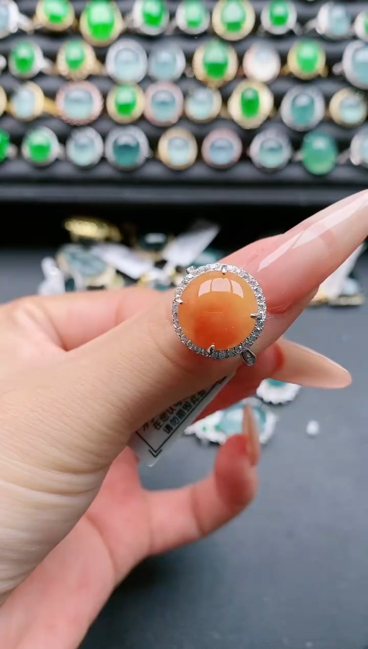 【闪购商品】翡翠戒指银S925镶嵌111111