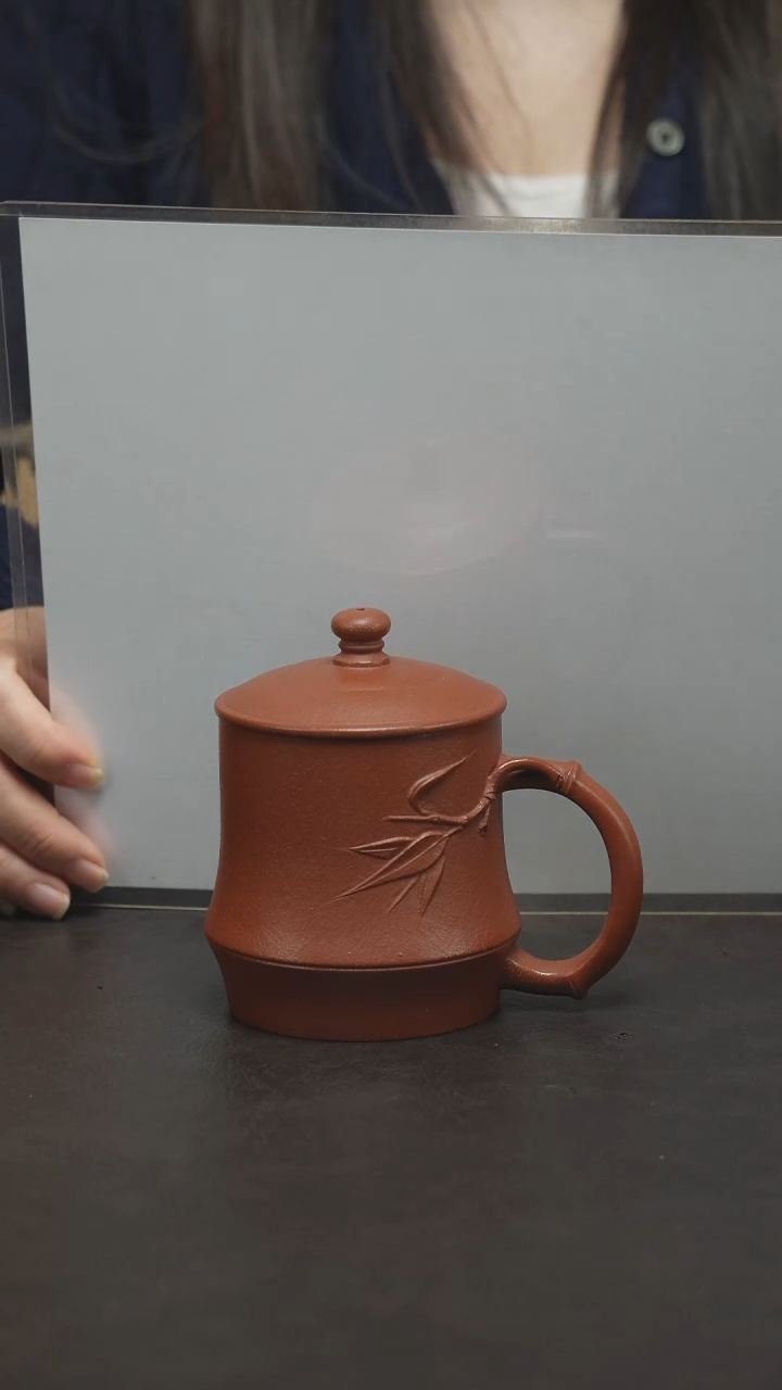 【闪购商品】紫砂茶壶朱泥竹节盖杯