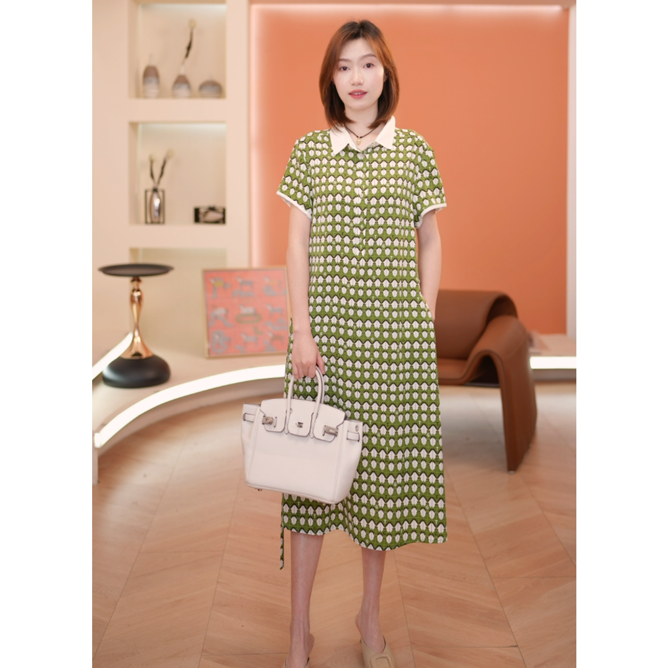 【乐乐专属】24348春季2025年新款气质时尚简约显瘦轻奢法式连衣裙