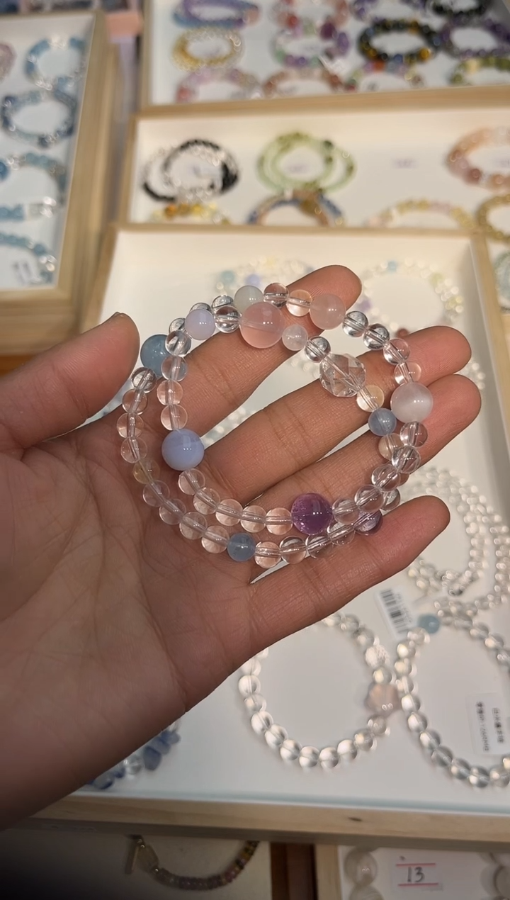 【闪购商品】水晶手链未镶嵌白水晶多宝