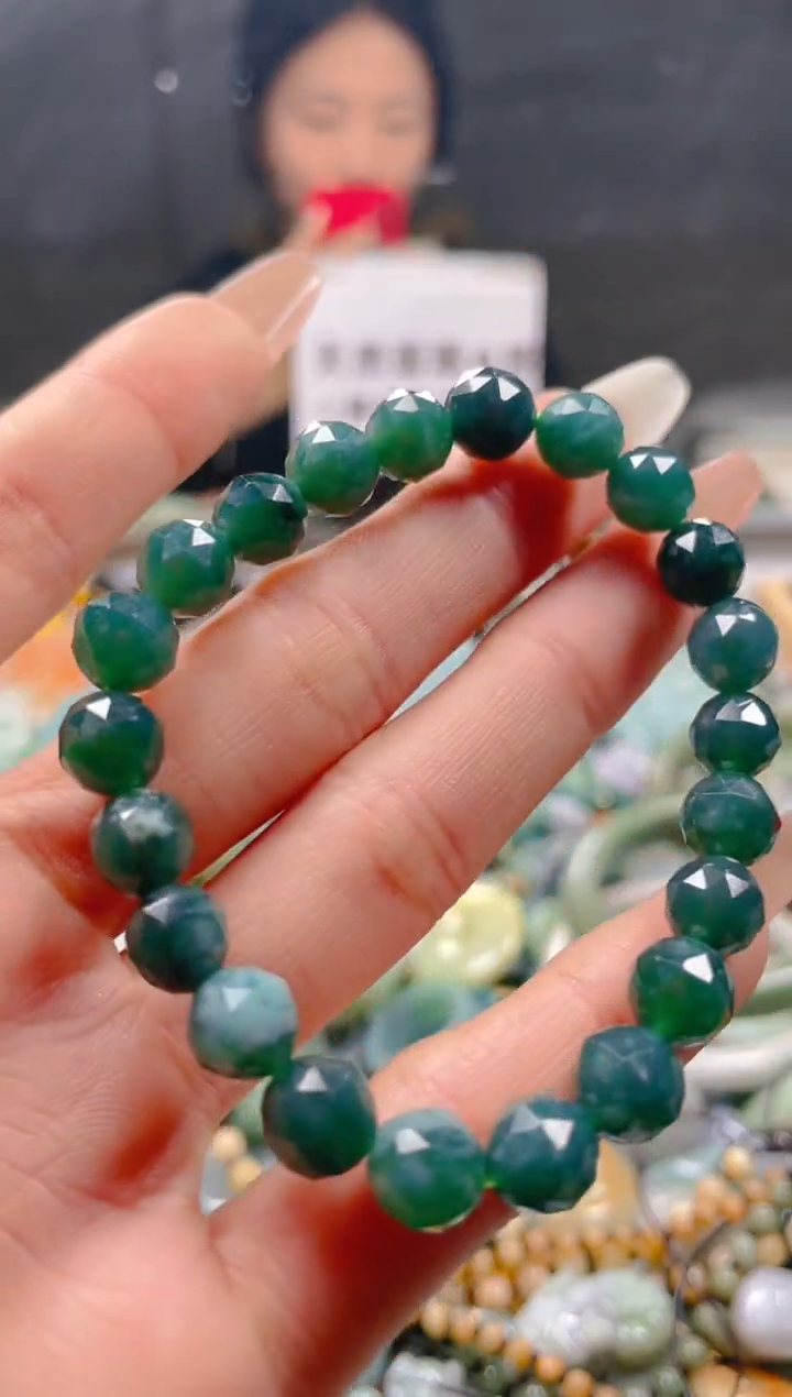 【闪购商品】翡翠颈饰未镶嵌7-8MM/L/翡翠A货一图一物