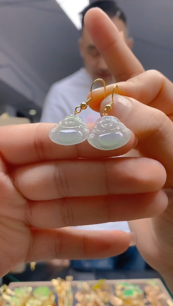 【闪购商品】翡翠耳饰合金0206翡翠耳钩