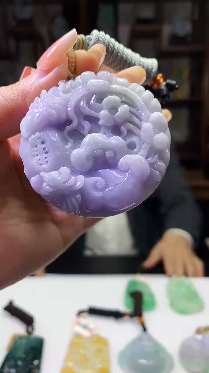 【闪购商品】定制翡翠未镶嵌1086xx-毛货挂件8