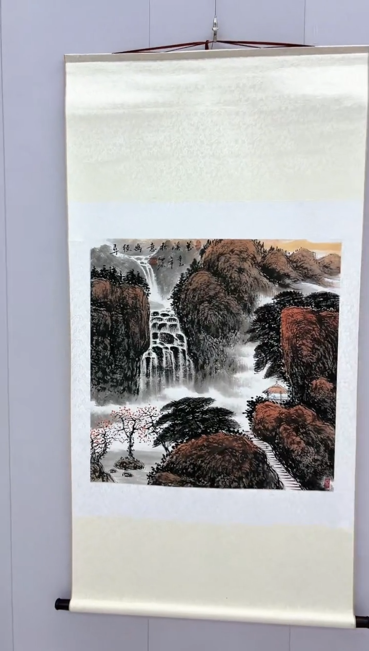 【闪购商品】绘画陈发源-4平尺-国画-红