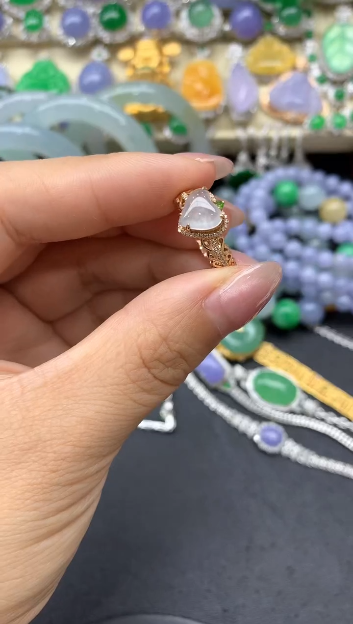 【闪购商品】翡翠戒指18K金镶嵌128-中国好珍宝