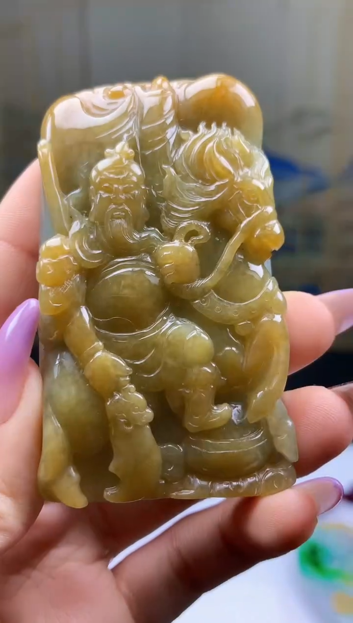 【闪购商品】定制翡翠未镶嵌4902ty-毛货挂件85