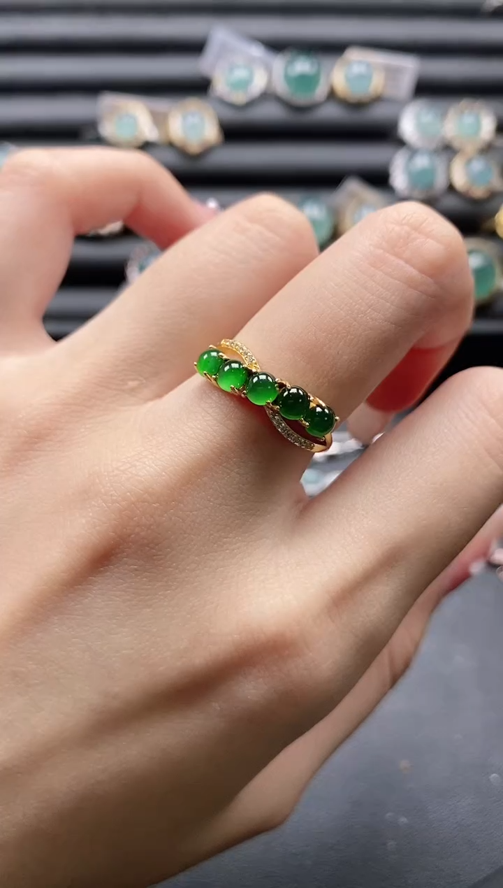 【闪购商品】翡翠戒指银S925镶嵌1111