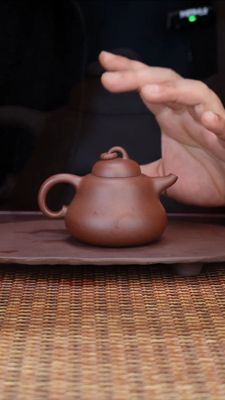 茶壶紫砂汀禾紫砂羊角山紫泥《葫芦》170cc