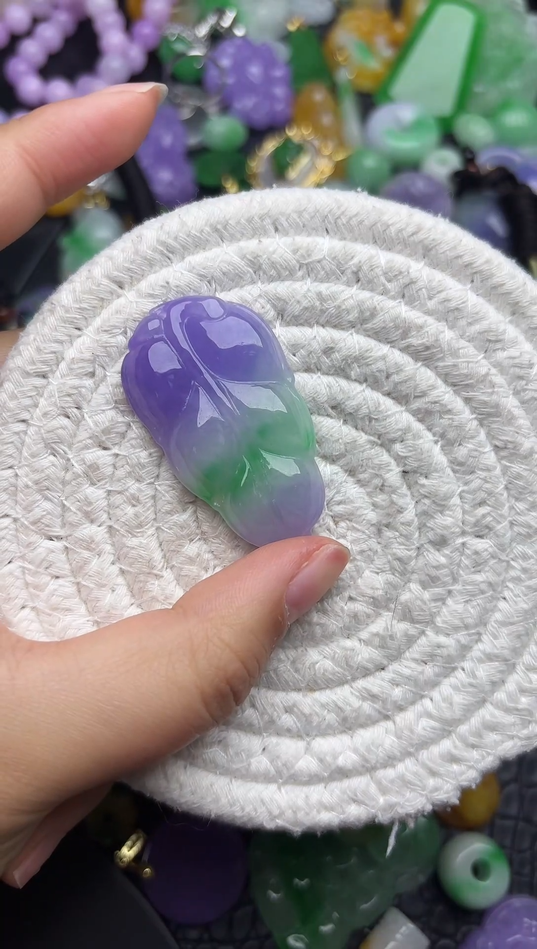 颈饰未镶嵌翡翠缅甸翡翠吊坠