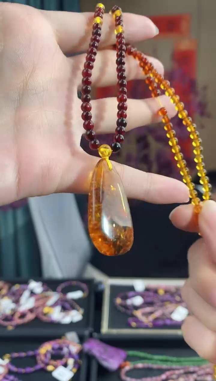 【闪购商品】琥珀套链未镶嵌381多样性发其一