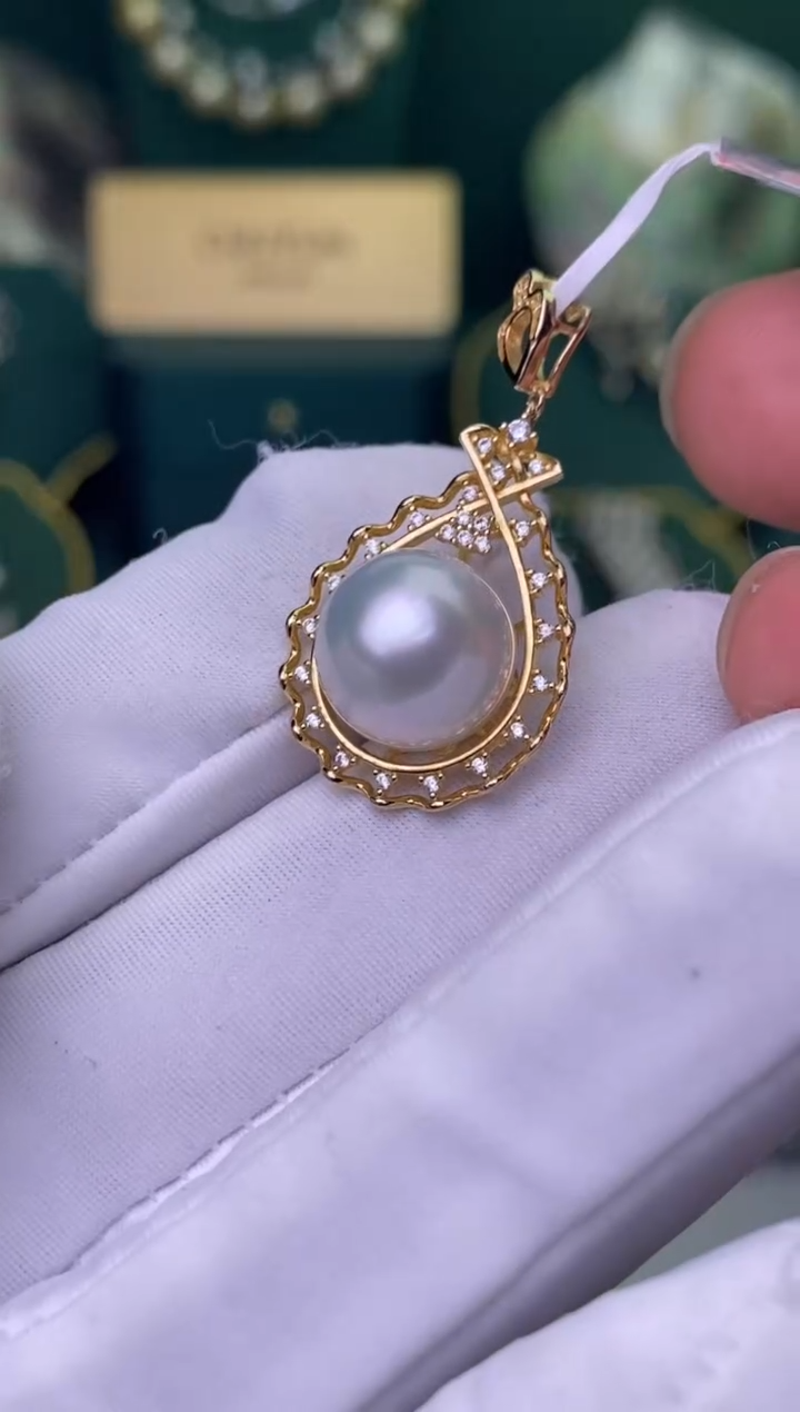 【闪购商品】海水珍珠颈饰银S925镶嵌11-12