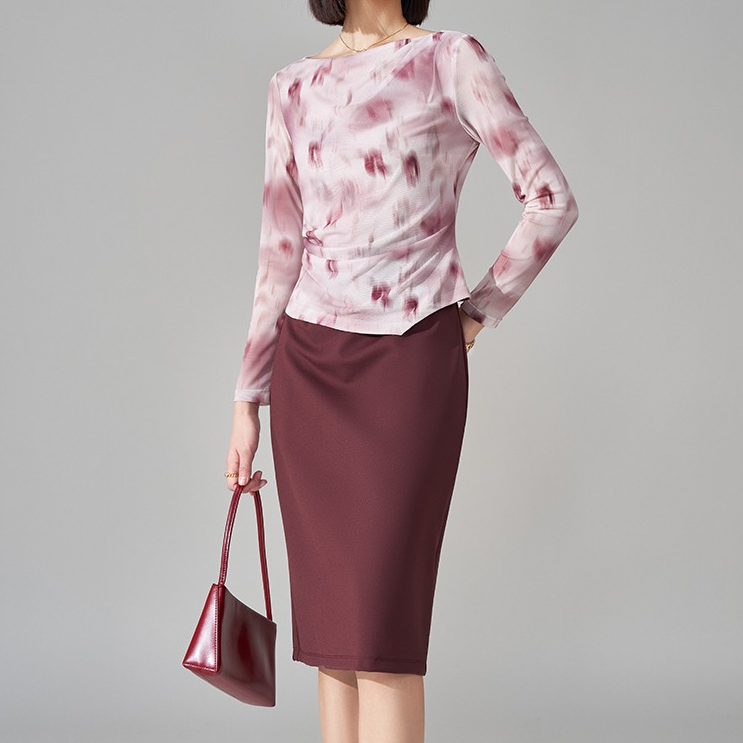 米思阳新款高级感知性气质半身裙时尚修身高腰包臀裙女5R25A24983