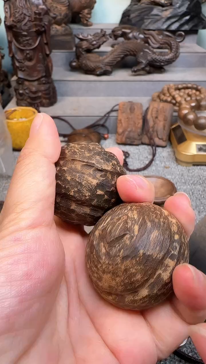 【闪购商品】木手球一对芽庄虫漏直径4.4