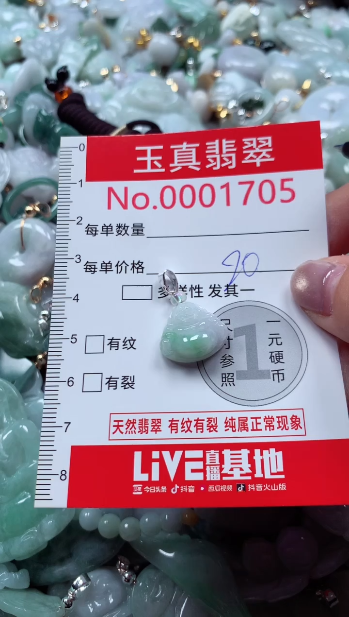 吊坠(不含链)未镶嵌翡翠1705