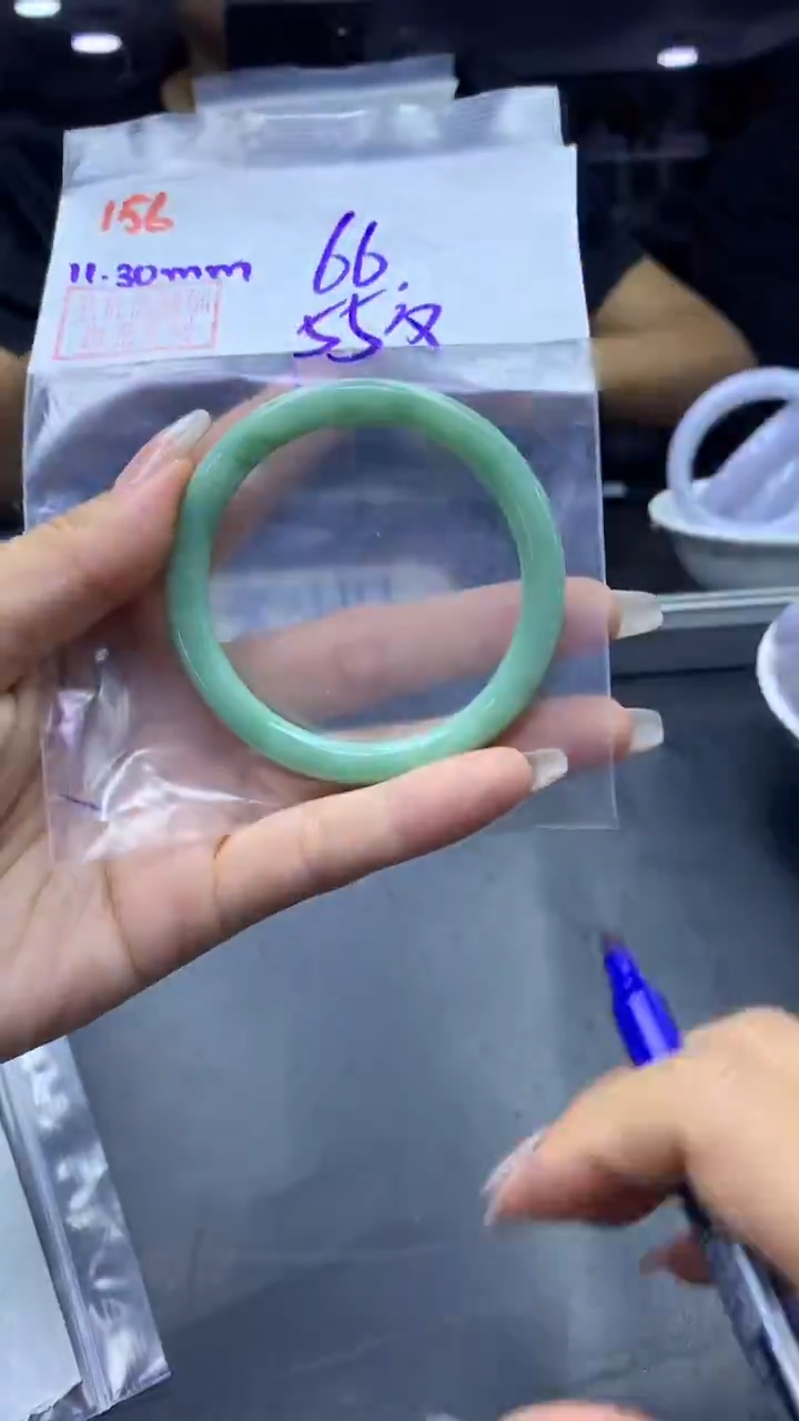 未镶嵌定制翡翠156手镯55纹+66元+拍一发一