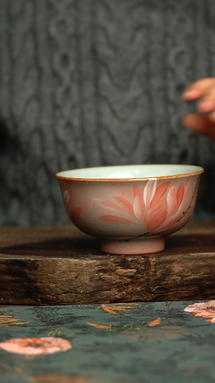 【闪购商品】杯釉下彩手工手绘同款陶器