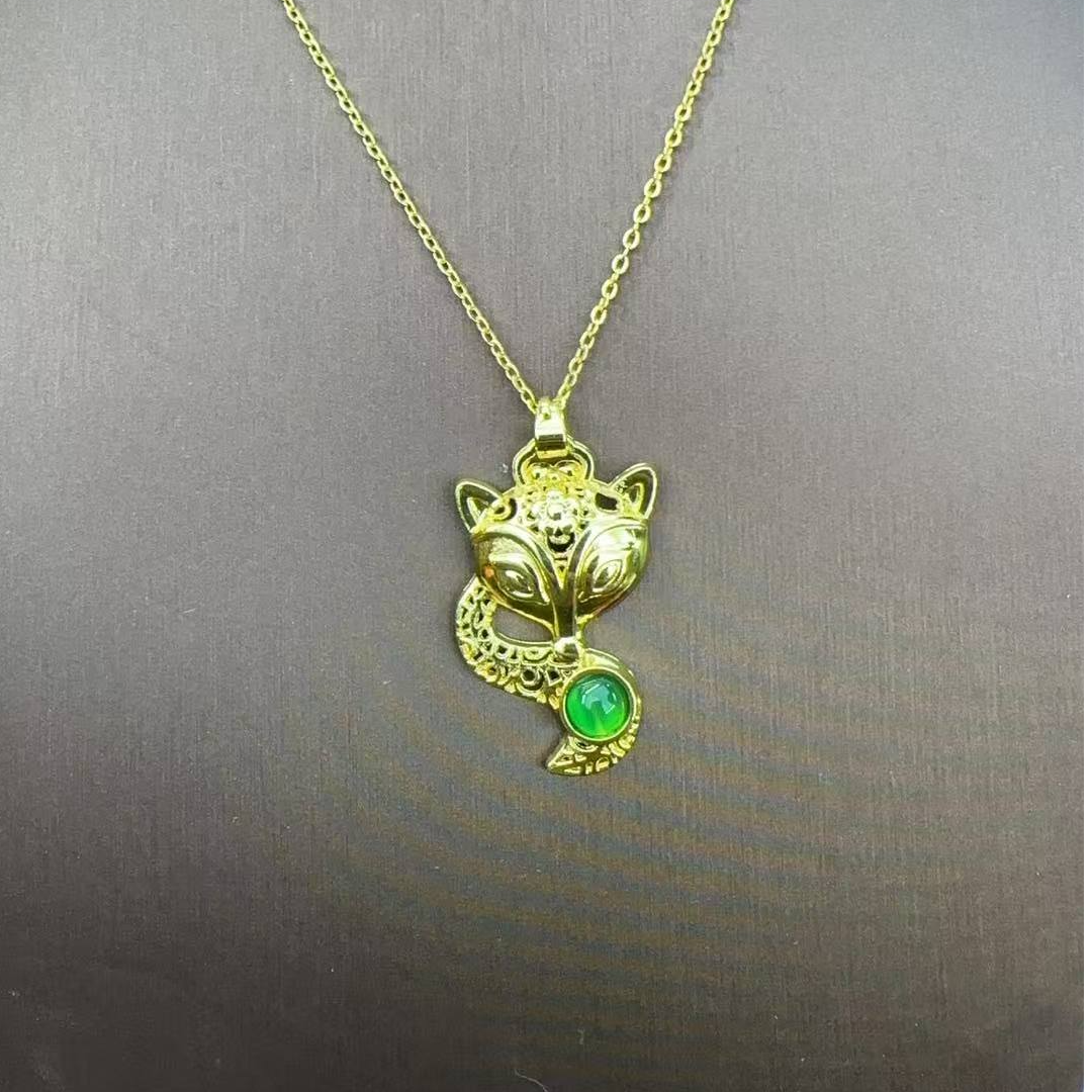 老料经典典藏高奢狐狸玛瑙吊坠赠链B27