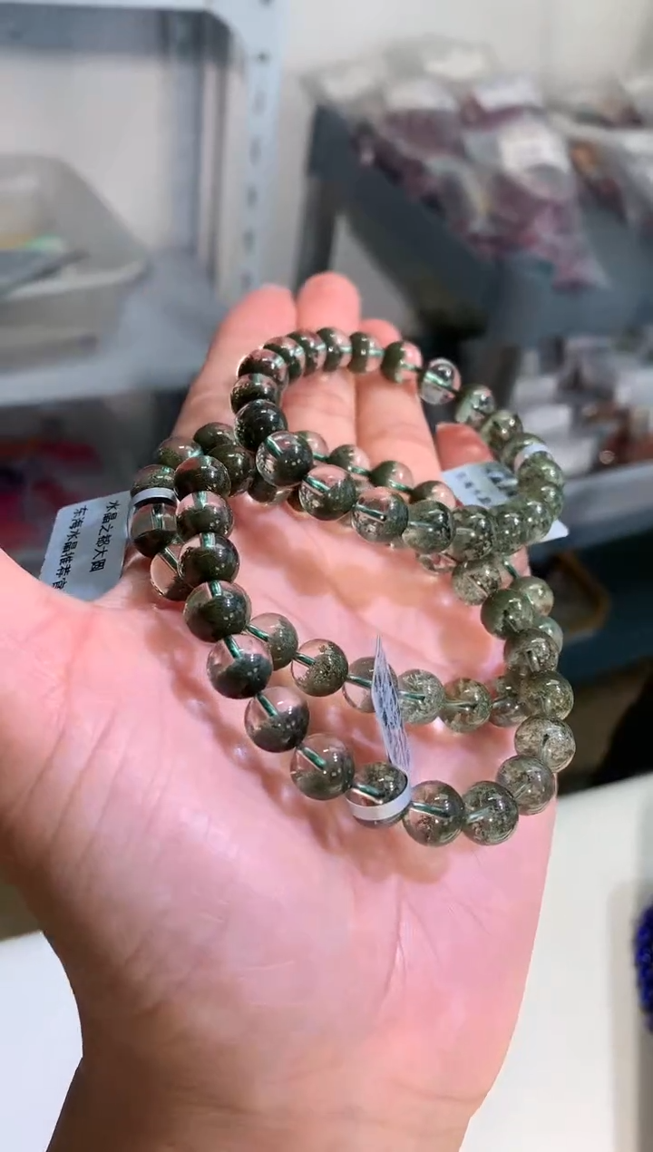 【闪购商品】水晶手链未镶嵌8.8-9mm绿幽灵聚手链多样性发其一