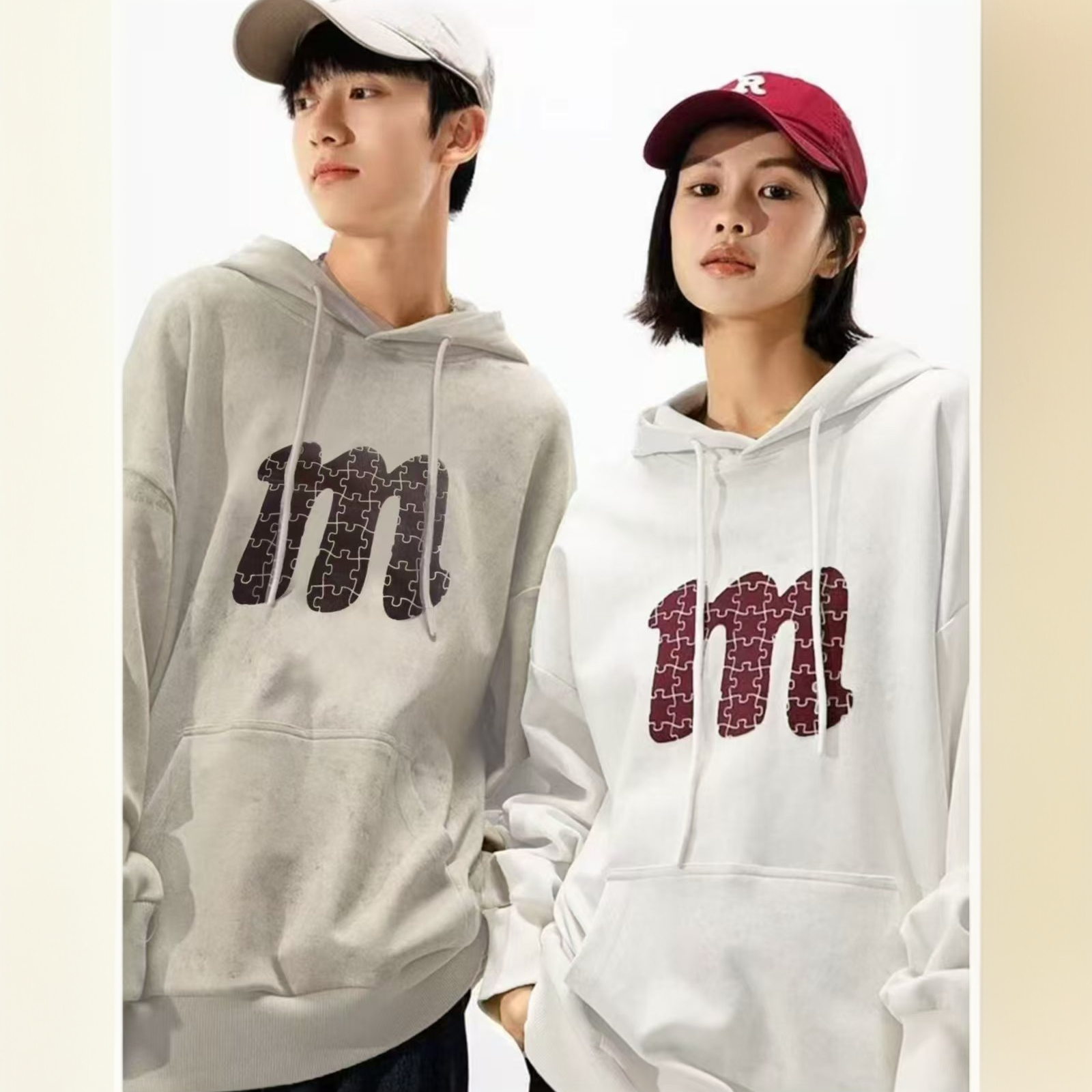 春秋款满印大童帽衫