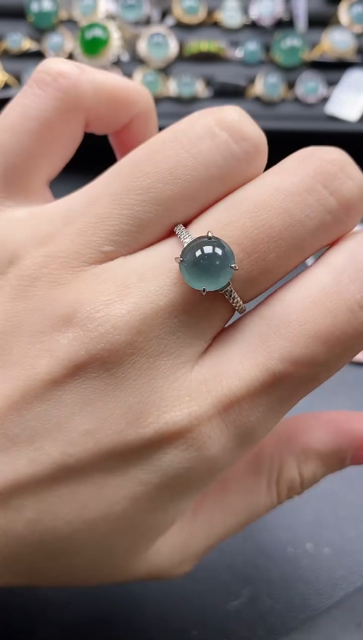 【闪购商品】翡翠戒指银S925镶嵌1111