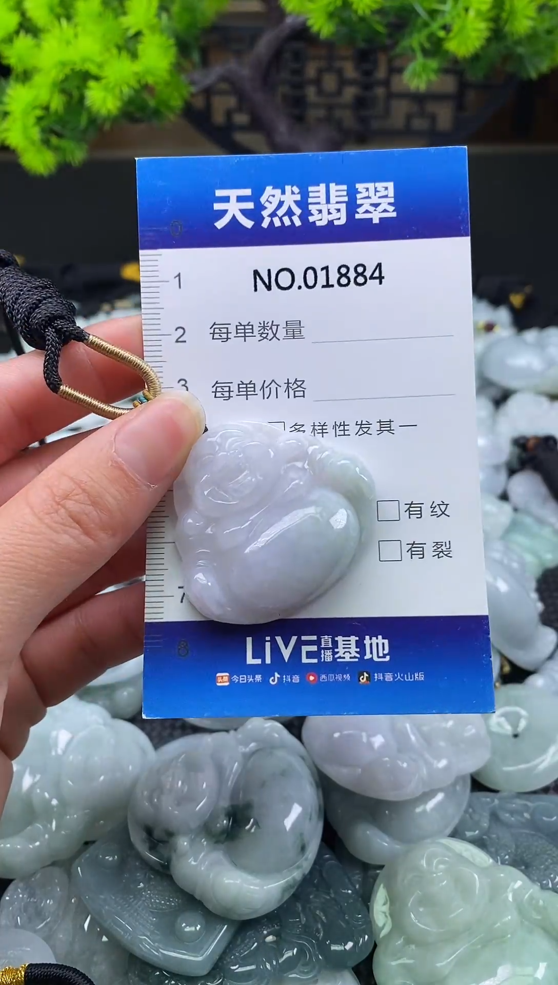 颈饰未镶嵌翡翠天然缅甸翡翠1884