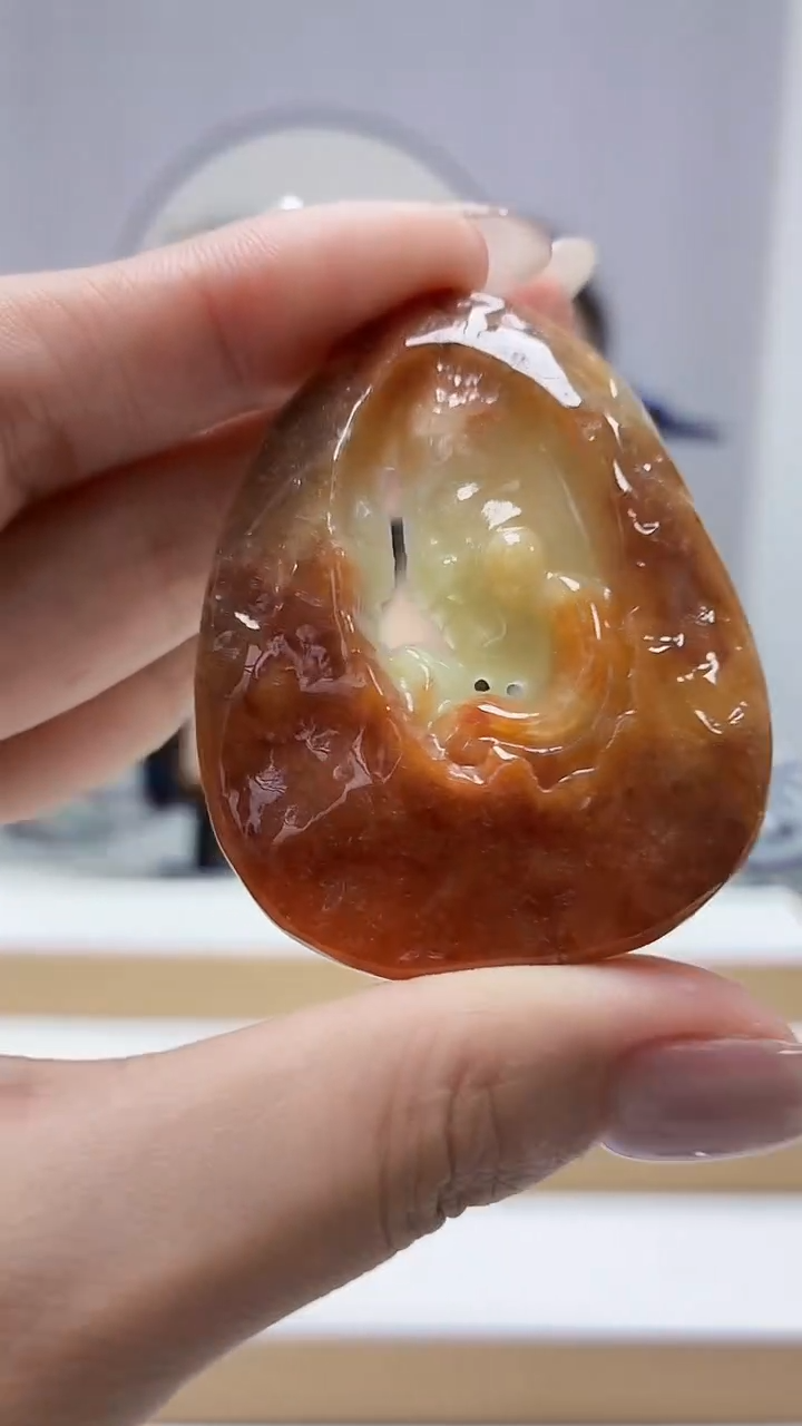 未镶嵌定制翡翠5160MM-毛货挂件37