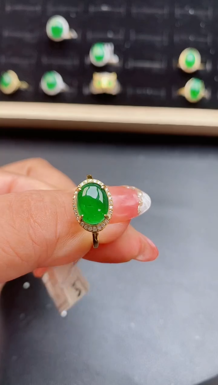 【闪购商品】翡翠戒指银S925镶嵌50805